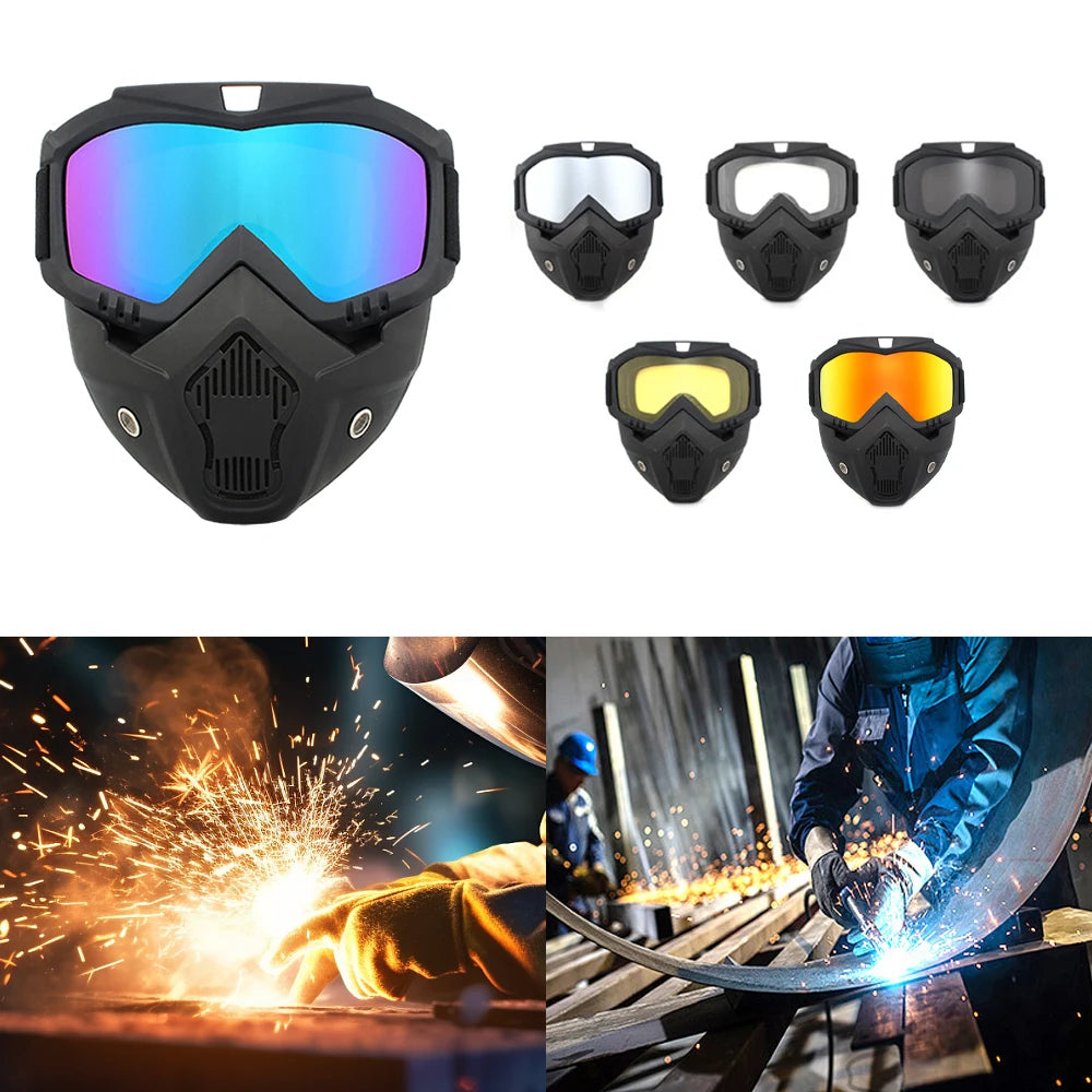 Automatic Safety Welding Mask Wrap Around Protection Flame Resistant Welding Helmet Goggles for Cutting Grinding for Tig Mig