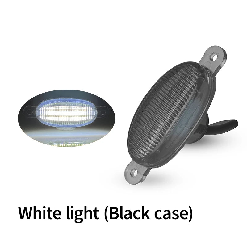 LED Front Grille Marker Lights w/Projector Lens Assembly Compatible with Cars, Pickups, Trucks, SUV, Trailer, 3000K Amber