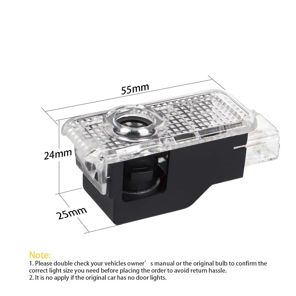 2x Car Door LED Projector Ghost Shadow Light – Compatible with Audi