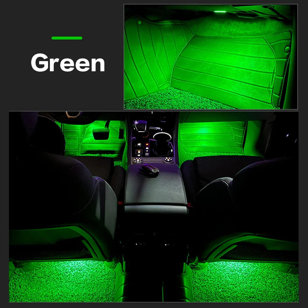 LED Car Footwell Lights for Audi – Ambient Interior Lighting Kit for A1 A3 A4 A5 A6 A7 A8 Q2 Q3 Q5 Q7 (Plug & Play Upgrade