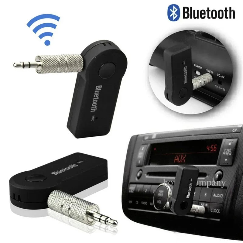 Bluetooth 5.0 2-in-1 Transmitter & Receiver – Wireless 3.5mm AUX Adapter for Car, TV, Headphones & Speakers (Hands-Free Calling)