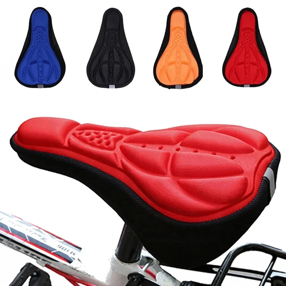 2025 3D Soft Bicycle Seat Cover – Thick Memory Foam Cushion, Breathable & Shock-Absorbing Bike Saddle for MTB & Road Bikes