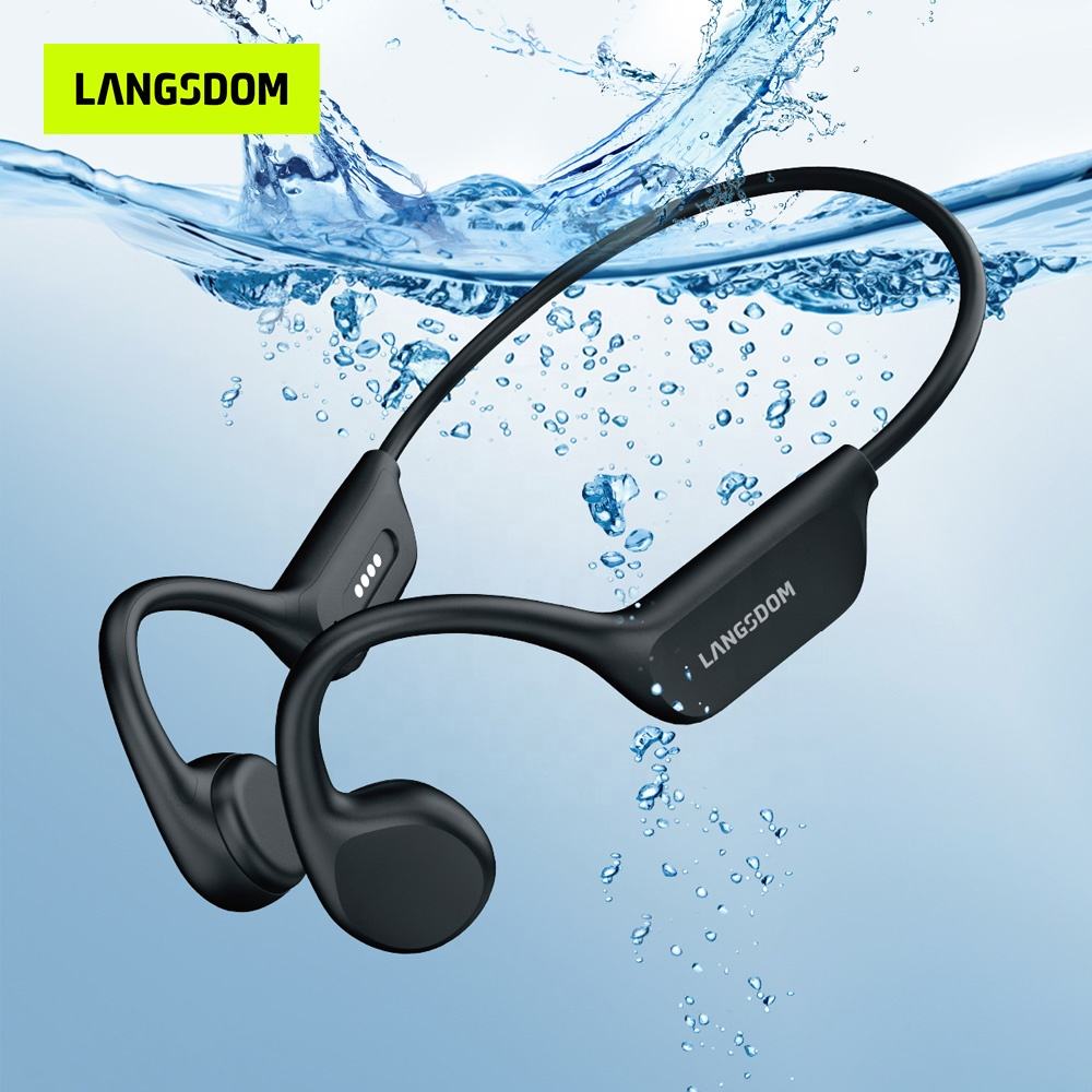 Waterproof Headset Swimming Bluetooth Headphones With 32G TF Card Sports Wireless Earbuds Stereo Bone Conduction Earphone