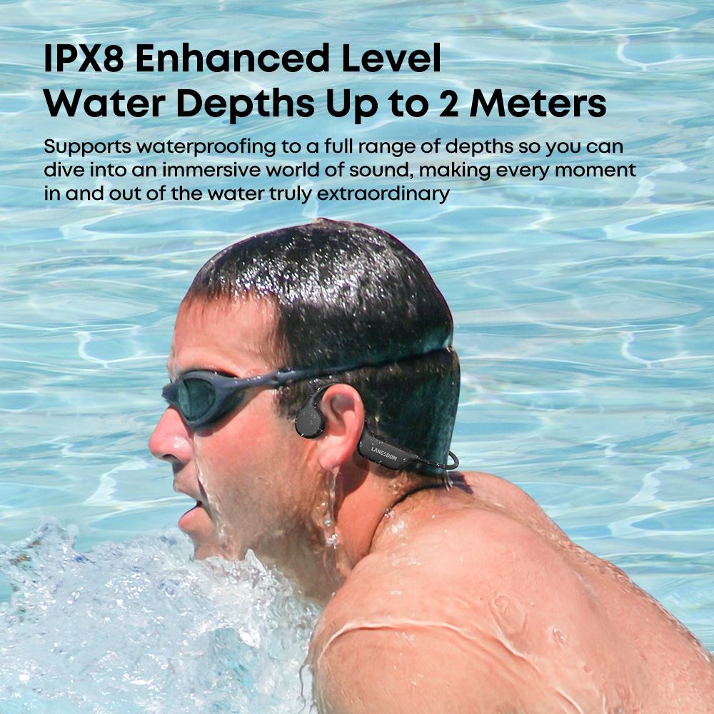Waterproof Headset Swimming Bluetooth Headphones With 32G TF Card Sports Wireless Earbuds Stereo Bone Conduction Earphone